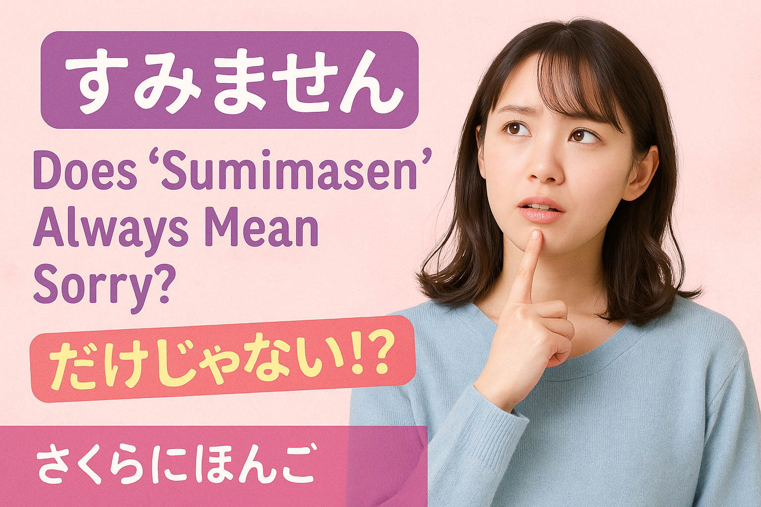 Does Sumimasen Always Mean Sorry?