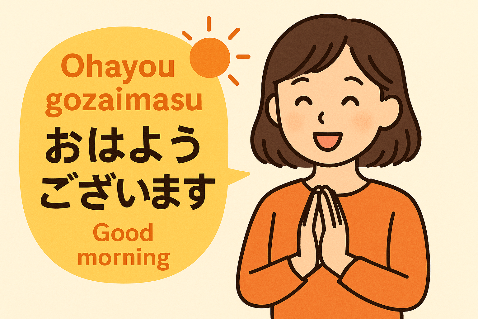 Japanese greetings illustration
