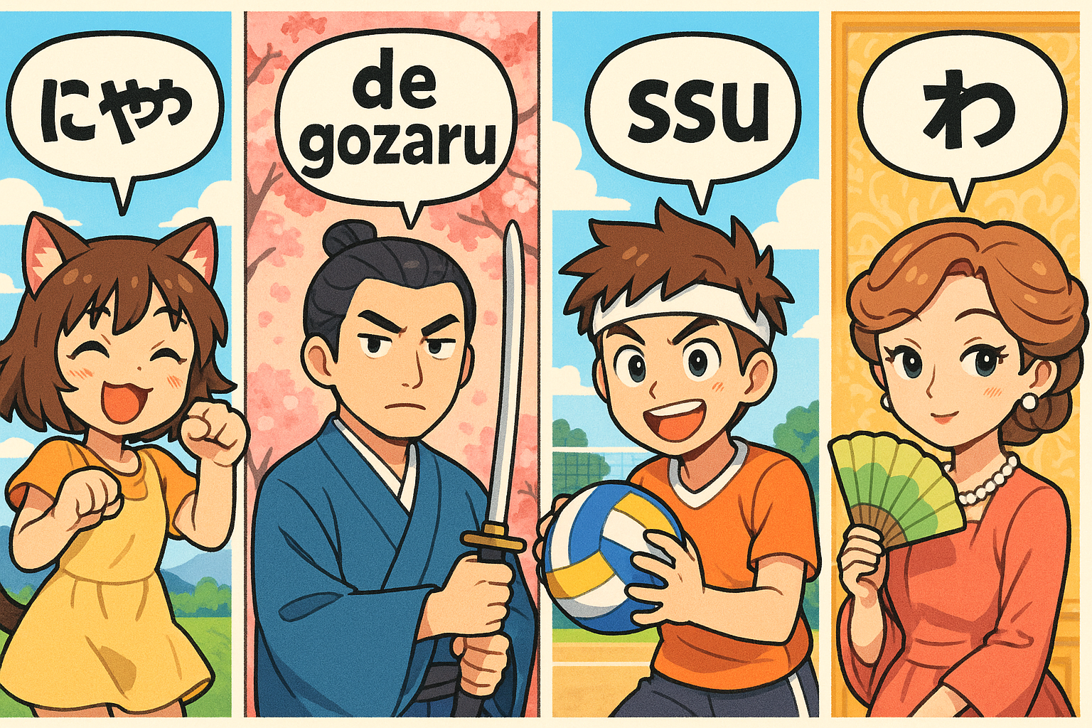 Anime Characters End Sentences